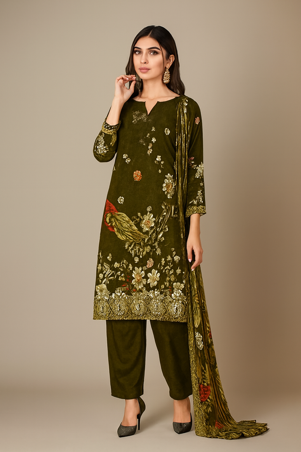 Alkaram Unstitched Lawn 3pc