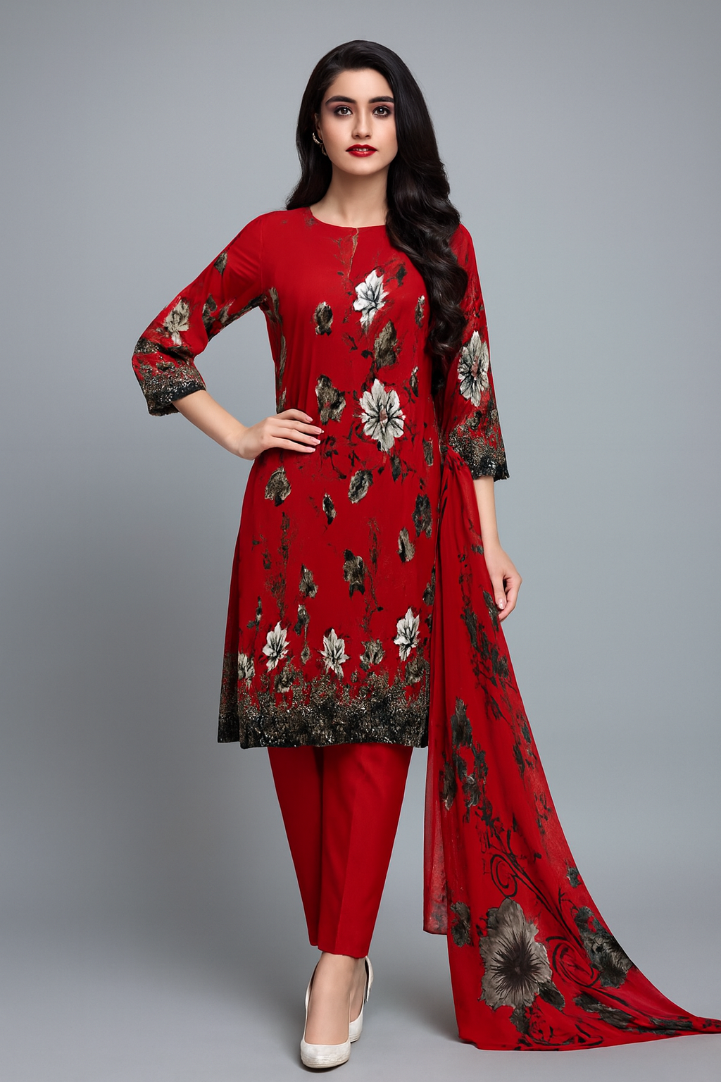 Alkaram Unstitched Lawn 3pc